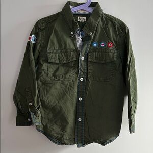 Like new Hatley Olive Green pilot Shirt